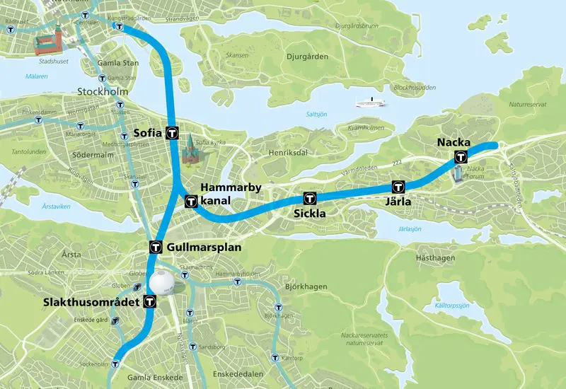 Nya tunnelbanan Nacka Foto Region Stockholm